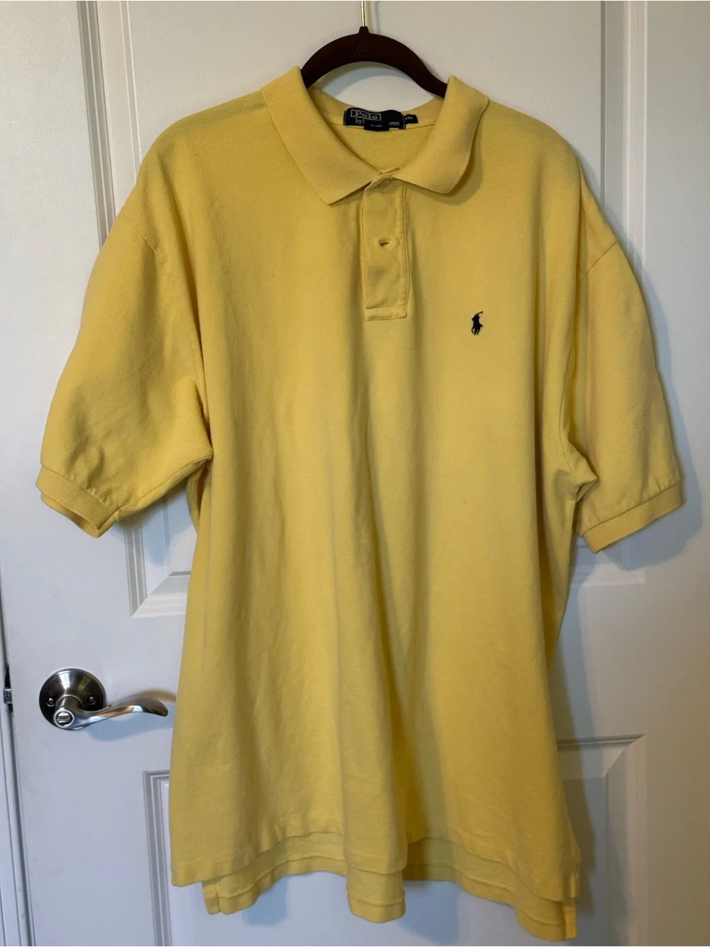Polo Ralph Lauren Men’s XXL Yellow Pique Polo Shirt Classic Pony Logo